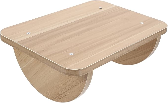 Generic Wooden Footrest Under Desk Medium 34X24Cm Ergonomic Office Footstool for Home and Work with Massage Surface and Leg Correction Support Random Color Random Color