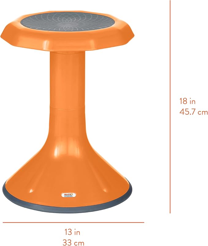 Wobble Stool, 18", Flexible Seating, Orange