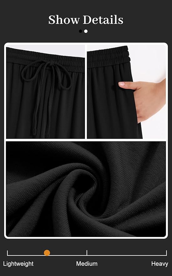 PRETTYGARDEN Womens 2 Pieces Lounge Sets Crewneck Long Sleeve Wide Leg Drawstring Pants Tracksuits Loose Fit Outfits Set
