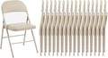 Sweetcrispy Folding Chair 16 Pack, Leather Padded Folding Chairs, Sturdy Metal Foldable Chairs, Easy to Use and Store, Outdoor and Indoor, for Home, Office, Party, Comfy