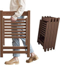 Wood Folding Chairs Set of 4, Indoor Outdoor Wooden Foldable Dining Chairs, Space-Saving and Portable Design for Kitchen, Lawn, Patio 300lbs Capacity,