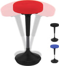 Uncaged Ergonomics Wobble Stool – Height Adjustable (23–33") Ergonomic Standing Desk Chair, Flexible Seating for Office, Classroom, and Active Sitting - Red