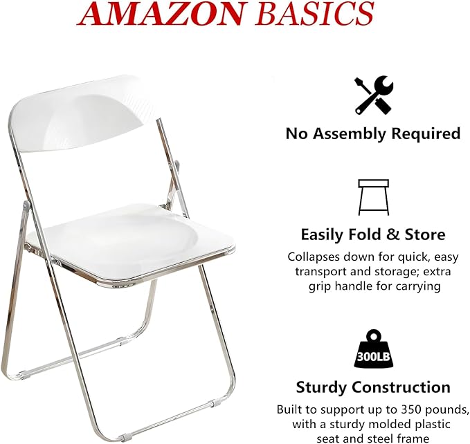 12 Pack White Plastic Folding Chairs - Bulk Value Stackable for Wedding Banquet, Event Rental, Large Venue (250lb Capacity)