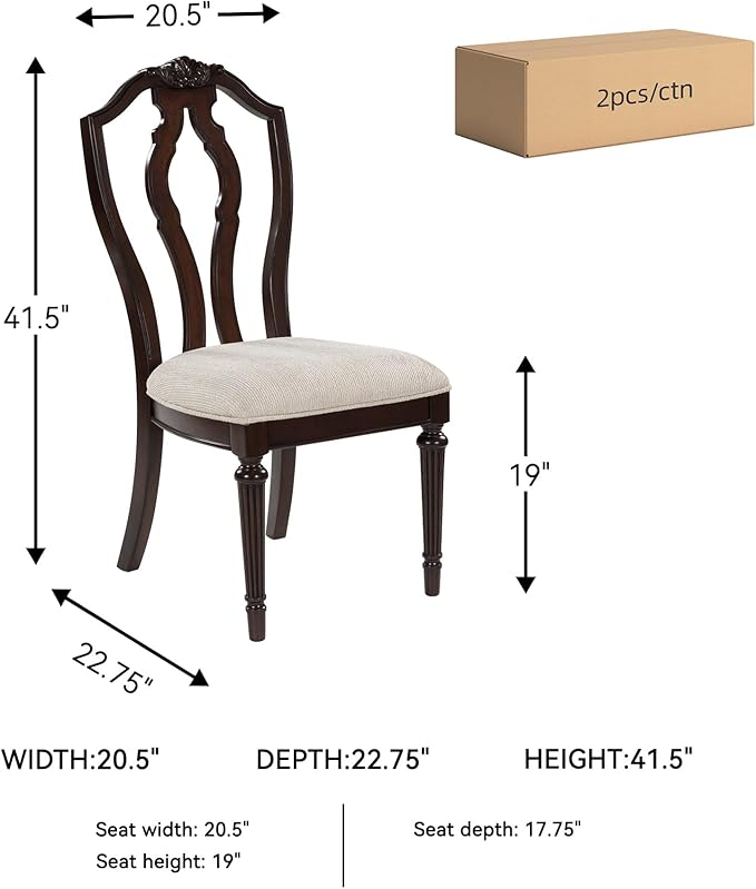 Signature Design by Ashley Lavinton Traditional Upholstered Dining Chairs - Tan (Set of 2)