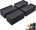 ANNKUT 1.5 inch Furniture Risers, Rectangle Adjustable Risers Blocks for Bed Sofa Table and Couch Lifting,Heavy Duty Support Up to 1,300 Lbs (4 Pack-Black)