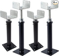 YXGJDP 4 Pack U-Shaped Floor Jack - Adjustable Steel Beam Support for 4x2, 4x4, 4x6 Joists Heavy Duty Screw Jack with U-Head Telepost & House Jack.11-14.5 Inch Adjustment Range.