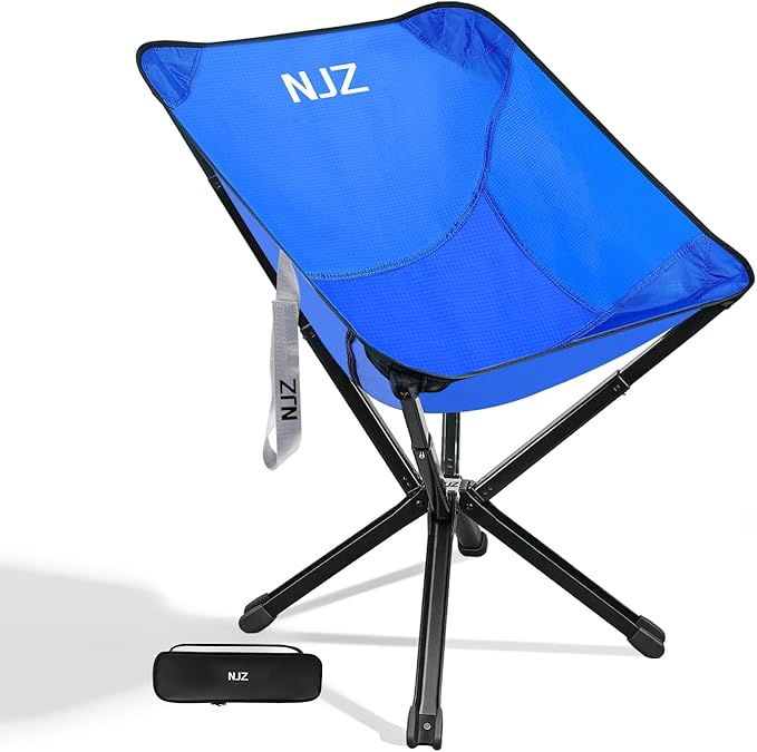 NJZ Lightweight Folding Camping Chair — Compact & Easy to Use, Portable Chair for Everyday Outdoor Comfort, Beach, Camping, Travel & Backyard