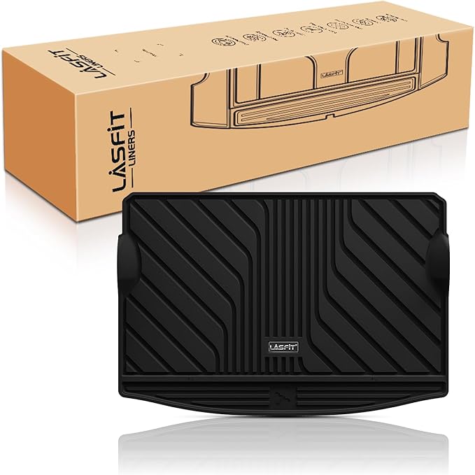 LASFIT Cargo Mat for Subaru Impreza & Crosstrek 2026 2025 2024, All Weather TPE Custom Fit Easy Clean Durable No-Curling Car Trunk Mat for Crosstrek & Impreza 2026 2025 2024 Cargo Liner,Black