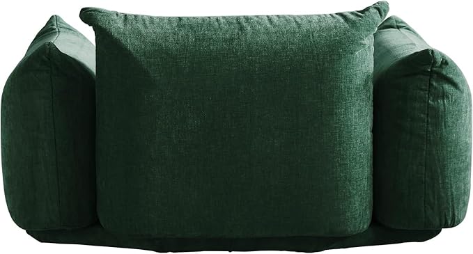 JACH Mid-Century Comfy Sofa Couch with Thick Cushion, Chenille Single Accent Chair Deep Seat Couches, 50" Plush Sofas Furniture for Small Spaces Living Room, Bedroom, Green