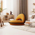 360° Rotatable Tatami Floor Chair, Foldable Legless Seat with Cushion Back Support, Low Floor Chair for Meditation, Bay Window & Living Room(Yellow)