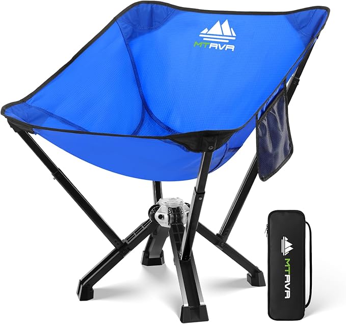 MTRVR Utility-Grade Folding Chair — Stable One-Piece Structure, Authorized Folding Structure Patent, Balanced Aluminum Support, Compact & Portable Chair for Camping, Fishing & Everyday Outdoor Use