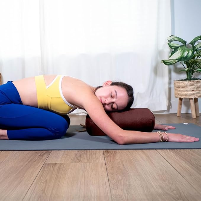 Sol Living Yoga Bolster Pillow Rectangular Meditation Cushion Cotton Meditation Accessories for Restorative Yoga Meditation Pillow Yoga Pillow Firm Body Pillow Bolster Pillow for Legs Removable Cover