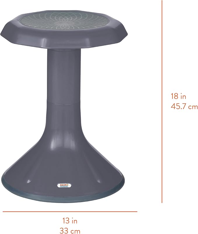 Wobble Stool, 18", Flexible Seating, Grey