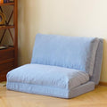 N&V Folding Matress Sofa Bean Bag Bed, Foam Filling Folding Matress Sofa, Includes Removable and Machine Washable Cover, Soft Premium Faux Fur (Small, Grey)