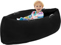 Toggloo Sensory Chair for Kids — 60 inch Comfy Peapod Sensory Chair for Kids Reading Corner, Inflatable Peapod Canoe for Children, ADHD Sensory Pea Pod — Includes Air Pump, Black