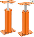 Yaocom 2 Pcs House Jacks for Leveling, Adjustable Jack Post 12"-16" Basement Floor Jack, Supports Stabilizer Screw Jacks for House Foundation, Stairs, Porches, Roof Beams, Load Capacity 11023 Lbs