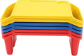 6 Pcs Kids Lap Desk Tray Set for Writing & Eating, Portable Lightweight Desks with Side Pockets for Home, School, Classroom, and Travel Use