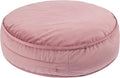 YIUOR Round Floor Pillow Cover Velvet Throw Seating Pouf Yoga Meditation Cushion Plush Case Reading Room Decor Cover Only (25.6IN, Dusty Rose)