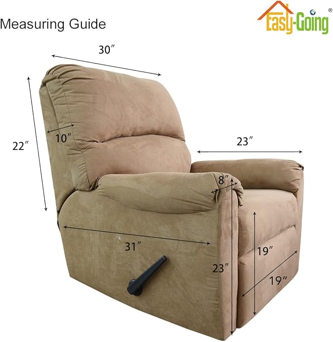 Easy-Going Recliner Sofa Slipcover Reversible Sofa Cover Water Resistant Couch Cover Furniture Protector with Elastic Straps for Pets Kids Children Dog Cat (Recliner, Gray/Ivory)