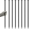 Rebar Spikes 16 Inch 8 Pack, 1/2 Inch Diameter Heavy Duty Rebar Ground Stakes, Galvanized Anchoring Spikes for Speed Bump, Landscape, Parking Curb, Handicap Ramp and Tent