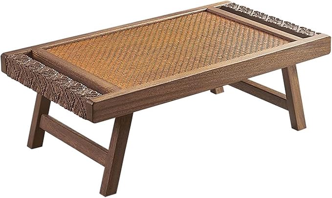 Low Coffee Table Folding Floor Tables Foldable Tea Table Accent Tables Solid Wood Frame ﻿for Living Room Lightweight