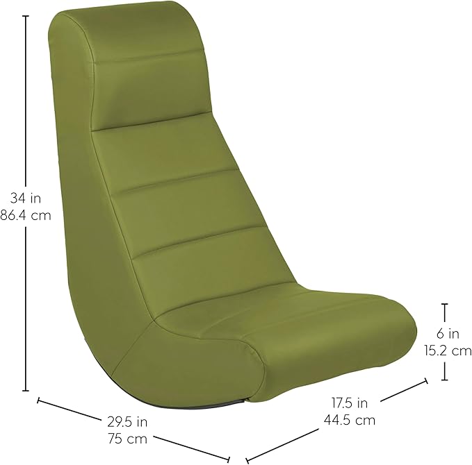 FDP Horizontal Floor Rocker, Lightweight Video Rocker for Kids and Teens, Ergonomic Chair for Reading, Gaming, Watching TV - Fern Green, 10489-FG