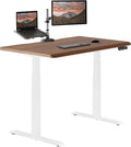 Vari ComfortEdge 48x30 Inch Electric Standing Desk – Height Adjustable Sit Stand VariDesk with Memory Presets, Sloped Edge, 220 LB Capacity + Tool-Free Assembly (Walnut)
