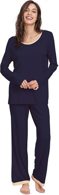 GYS Viscose from Bamboo Women's Pajama Sets Super Soft Long Sleeve Sleepwear Comfy Winter Pjs Sets S-4X