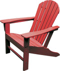 NewTechWood Atlantic Classic Curveback Plastic Weather Resistant Patio Adirondack Chair, Easy Installation, Widely Used in Outdoor, Fire Pit, Deck, Lawn, Outside, Garden Chairs (Ruby Red)