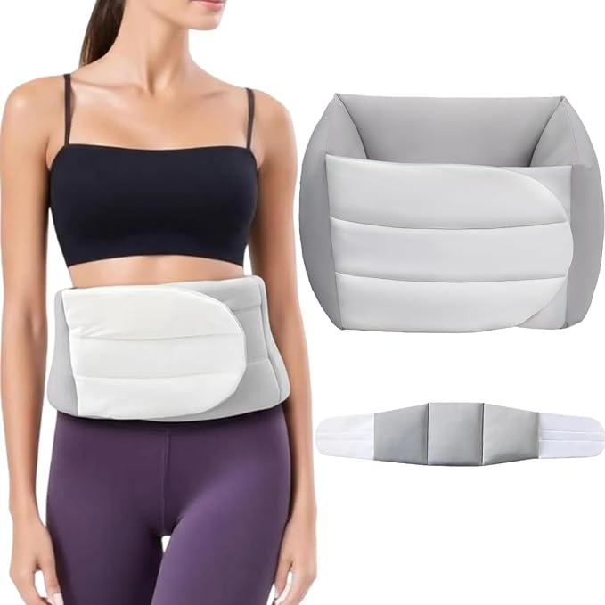 Aromacore Sleeping Back Support Pillow, Adjustable Lumbar Support Cushion with Ergonomic Curve, Breathable Ice Silk Cotton, 360° Wraparound Design for Bed, Office Chair & Car Seat