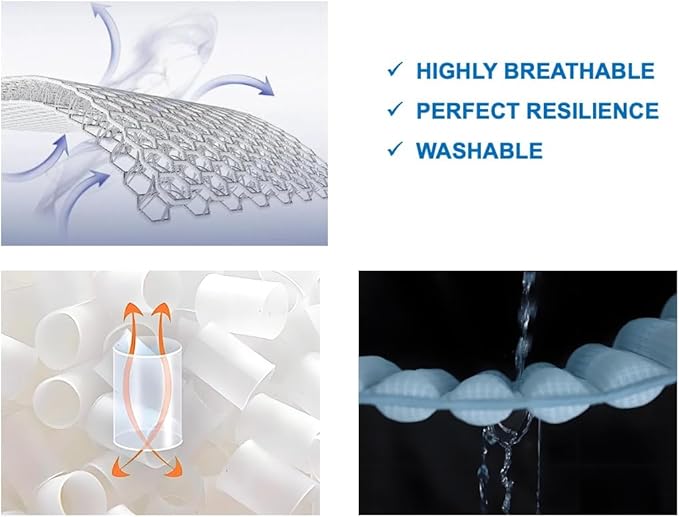 Pressure Relief Bed Cushion, Highly Breathable Air Mesh Design, No Pump, No Noise, Soft and Comfortable, Resilient and Supportive