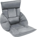 Eapmic Floor Chair, Lazy Sofa, Folding Chair Bed with 5-Position Adjustable Headrest & Backrest, Indoor Chaise Lounger, Gaming Recliner for Reading Gaming Meditation Living Bedroom (Grey)
