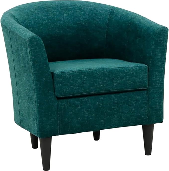 Pemberly Row 17.5" Traditional Polyester Fabric Club Chair in Teal