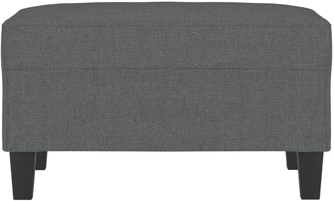 Footstool Dark Grey Polyester Compact Footrest Rectangular,Foot Rests-349348