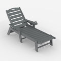 GarveeLife Outdoor HDPE Chaise Lounge, Oversize HDPE 5-Position Pool Lounge Chairs, Pool Lounges Chairs