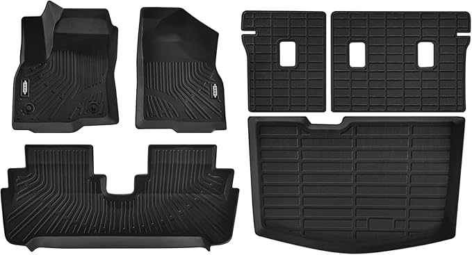 All Weather Floor Mats Fit for Chevrolet/Chevy Bolt EV 2017-2023 Floor Mats & Trunk Mat & Backrest Mat Replacement for Chevrolet Bolt EV Accessories Odorless Anti-Slip Floor Liner(Not for EUV)