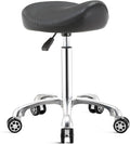 Nolasalon Saddle Stool Chair with Wheels,Ergonomic Swivel Rolling Height Adjustable for Salon Beauty Clinic Dentist Tattoo Home Office