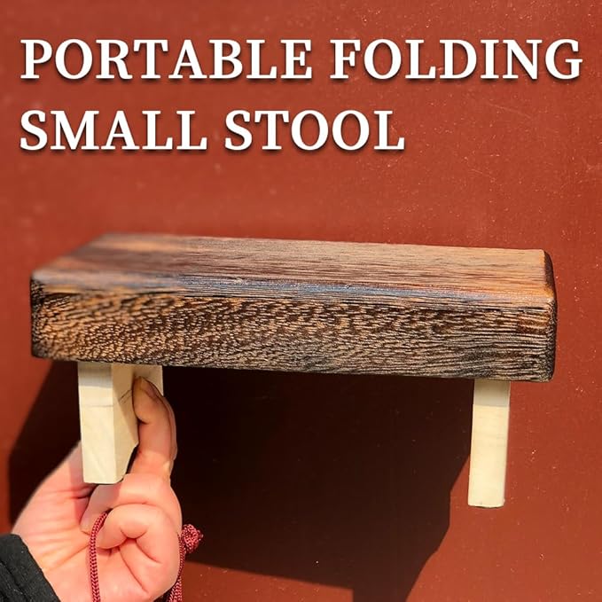 Stillgrain Foldable and Portable Meditation Bench - Seiza Stool, Suitable for Mindfulness Practice, Prayer, Yoga and Travel. Multiple uses: Step Stool, Decorative Shelf, Lightweight, eco-Friendly