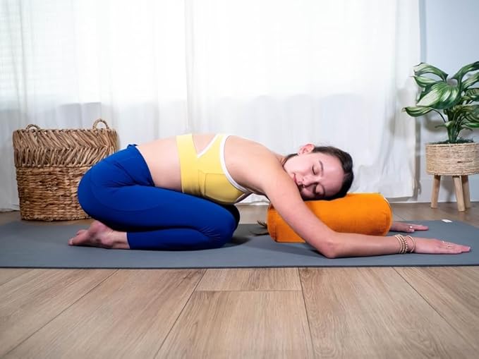 Sol Living Yoga Bolster Pillow Rectangular Meditation Cushion Cotton Meditation Accessories for Restorative Yoga Meditation Pillow Yoga Pillow Firm Body Pillow Bolster Pillow for Legs Removable Cover