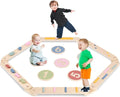 XYMERO Kids Wooden Balance Beam, 6 PCS Toddler Waldorf and Montessori Balance Board, Motor Skill Stepping Toy for Kids 3-5 Years, Gymnastic Obstacle Training Tools