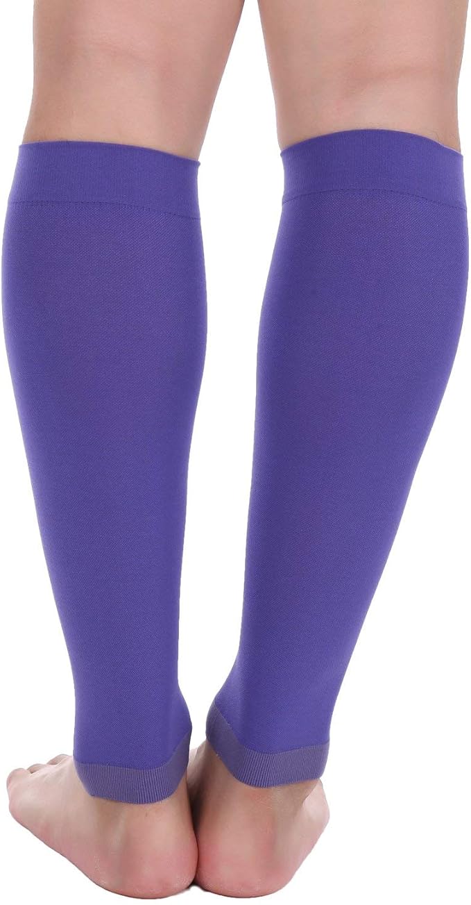 Doc Miller Compression Calf Sleeve for Men & Women – 20-30mmHg Graduated Support for Running, Shin Splints, Calf Strain – Knee High, Small to 6XL Plus Size