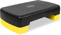HaoKang Height-Adjustable 4''-6'' Step Aerobics Platform Fitness Equipment Stepper Trainer Exercise Step Platform with 2 Riser