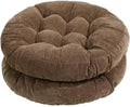 Tiita Round Chair Cushions 22x22 Inch Outdoor Seat Pads Set of 2 Throw Floor Pillows for Adults Sitting Patio Garden, Coffee