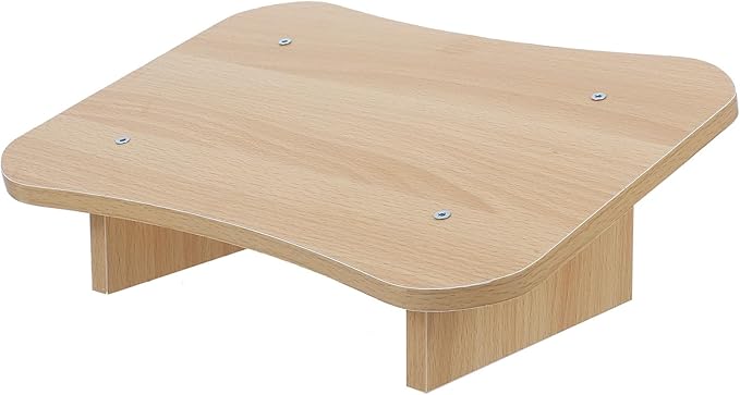 Uonlytech Natural Solid Wood Office Desk Footrest Stool Ergonomic Multipurpose Feet Rest for Under Desk Use Comfortable Posture Support Compact Portable Design for Home and Work