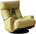Swivel Lazy Floor Chair, Adjustable Reclining Floor Lounger with Head & Back Support and Phone Holder, Comfy Tatami Sofa Seat for Adults Bedroom & Gaming
