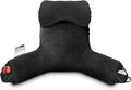 OAISZ Reading Pillow for Sitting in Bed Adult, Reading Pillow with Shredded Memory Foam (Black, Extra Large 25" H)