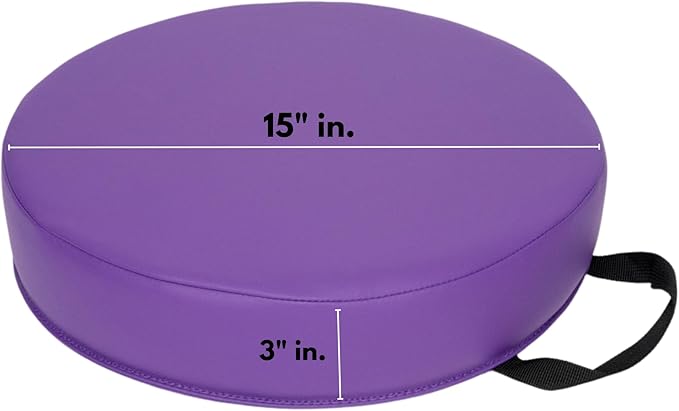 Schooled Cushioned Floor Seats - Set of 6 Round Spot Markers for Early Childhood Floor Time - Flexible Seating