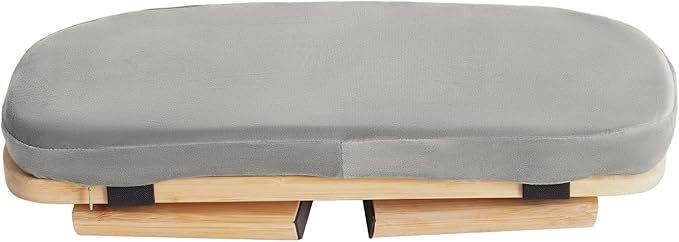 LYNICESHOP Meditation Bench,Foldable and Ergonomic Meditation Stool for Yoga and Prayer, Portable Kneeling Bench with Cushion,Comfortable Seiza and Cross-Legged Sitting (Coffee/Gray/Green) (Gray)