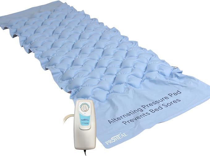 Alternating Pressure Pad - 35.5” x 78.5” x 3"- Bed Pad to Prevent Bed Sores with Silent Electric Air Pump - Lightweight, Fire Retardant Air Mattress Overlay