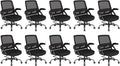 AnyGod Big and Tall Office Chair, Ergonomic Desk Chair Mesh Mid Back with Comfy Lumbar Support Swivel Task Executive Chairs with Wheels, Flip up Arms for Home, Office, Study